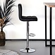 Lizzely Garden & Living Barkruk Anel set van 2: zwart leder barstoel Lizzely Garden & Living Barkruk Anel set van 2: zwart leder barstoel