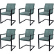 Lizzely Garden & Living Eetkamerstoel Set van 6 groen Kuge design Lizzely Garden & Living Eetkamerstoel Set van 6 groen Kuge design
