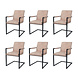 Lizzely Garden & Living Eetkamerstoel Set van 6 beige Kuge design Lizzely Garden & Living Eetkamerstoel Set van 6 beige Kuge design