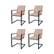 Lizzely Garden & Living Eetkamerstoel Set van 4 beige Kuge design Lizzely Garden & Living Eetkamerstoel Set van 4 beige Kuge design