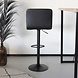 Lizzely Garden & Living Barkruk Anel met rugleuning: zwart leder barstoel met zwart onderstel Lizzely Garden & Living Barkruk Anel met rugleuning: zwart leder barstoel met zwart onderstel