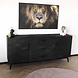Lizzely Garden & Living Dressoir mangohout Jonathan ladekast zwart industrieel 180cm duurzaam mango kast Lizzely Garden & Living Dressoir mangohout Jonathan ladekast zwart industrieel 180cm duurzaam mango kast