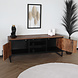 Lizzely Garden & Living TV meubel industrieel mangohout Liv 130cm tv kast duurzaam mango massief hout tv-meubel Lizzely Garden & Living TV meubel industrieel mangohout Liv 130cm tv kast duurzaam mango massief hout tv-meubel