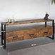 Lizzely Garden & Living TV meubel industrieel mangohout Ilse 150cm tv kast duurzaam mango massief hout tv-meubel Lizzely Garden & Living TV meubel industrieel mangohout Ilse 150cm tv kast duurzaam mango massief hout tv-meubel