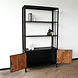 Lizzely Garden & Living Boekenkast mangohout Blizy kast industrieel 180x100cm massief hout mango wandkast Lizzely Garden & Living Boekenkast mangohout Blizy kast industrieel 180x100cm massief hout mango wandkast