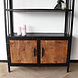 Lizzely Garden & Living Boekenkast mangohout Blizy kast industrieel 180x100cm massief hout mango wandkast Lizzely Garden & Living Boekenkast mangohout Blizy kast industrieel 180x100cm massief hout mango wandkast