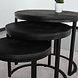 Lizzely Garden & Living Salontafel rond 3delig mangohout Jaell zwart side table industrieel duurzaam massief hout mango bijzettafel Lizzely Garden & Living Salontafel rond 3delig mangohout Jaell zwart side table industrieel duurzaam massief hout mango bijzettafel