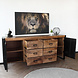 Lizzely Garden & Living Dressoir mangohout Jazzy bruin zwart ladekast industrieel 200x85cm duurzaam mango kast Lizzely Garden & Living Dressoir mangohout Jazzy bruin zwart ladekast industrieel 200x85cm duurzaam mango kast