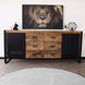 Lizzely Garden & Living Dressoir mangohout Jazzy bruin zwart ladekast industrieel 200x85cm duurzaam mango kast Lizzely Garden & Living Dressoir mangohout Jazzy bruin zwart ladekast industrieel 200x85cm duurzaam mango kast