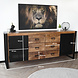 Lizzely Garden & Living Dressoir mangohout Jazzy bruin zwart ladekast industrieel 200x85cm duurzaam mango kast Lizzely Garden & Living Dressoir mangohout Jazzy bruin zwart ladekast industrieel 200x85cm duurzaam mango kast