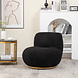 Lizzely Garden & Living Draai fauteuil Teddy zwart draaibare fauteuil Lizzely Garden & Living Draai fauteuil Teddy zwart draaibare fauteuil