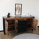 Lizzely Garden & Living Dressoir mangohout Jack bruin zwart ladekast industrieel 160x80cm duurzaam mango kast Lizzely Garden & Living Dressoir mangohout Jack bruin zwart ladekast industrieel 160x80cm duurzaam mango kast