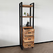 Lizzely Garden & Living Boekenkast mangohout Blizy kast industrieel 200cm hoog massief hout mango wandkast Lizzely Garden & Living Boekenkast mangohout Blizy kast industrieel 200cm hoog massief hout mango wandkast