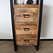 Lizzely Garden & Living Boekenkast mangohout Blizy kast industrieel 200cm hoog massief hout mango wandkast Lizzely Garden & Living Boekenkast mangohout Blizy kast industrieel 200cm hoog massief hout mango wandkast