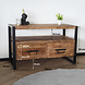 Lizzely Garden & Living TV meubel industrieel mangohout Ilse 100cm tv kast duurzaam mango massief hout tv-meubel Lizzely Garden & Living TV meubel industrieel mangohout Ilse 100cm tv kast duurzaam mango massief hout tv-meubel