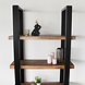 Lizzely Garden & Living Boekenkast mangohout Zazo 200x100cm kast industrieel massief hout mango wandkast Lizzely Garden & Living Boekenkast mangohout Zazo 200x100cm kast industrieel massief hout mango wandkast