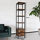 Lizzely Garden & Living Boekenkast mangohout Jaell kast industrieel 185cm duurzaam massief hout mango wandkast Lizzely Garden & Living Boekenkast mangohout Jaell kast industrieel 185cm duurzaam massief hout mango wandkast