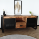Lizzely Garden & Living TV meubel industrieel mangohout Nova 150cm tv kast duurzaam mango massief hout tv-meubel Lizzely Garden & Living TV meubel industrieel mangohout Nova 150cm tv kast duurzaam mango massief hout tv-meubel
