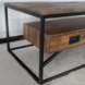Lizzely Garden & Living Salontafel industrieel mangohout Jef 125cm side table met 2 lades duurzaam massief hout mango bijzettafel Lizzely Garden & Living Salontafel industrieel mangohout Jef 125cm side table met 2 lades duurzaam massief hout mango bijzettafel