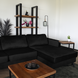 Lizzely Garden & Living Hoekbank design Lizza 270cm bank zwart loungebank zowel links als rechts bankstel Lizzely Garden & Living Hoekbank design Lizza 270cm bank zwart loungebank zowel links als rechts bankstel
