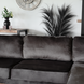 Lizzely Garden & Living Hoekbank design Lizza 270cm bank donkergrijs velvet loungebank zowel links als rechts bankstel Lizzely Garden & Living Hoekbank design Lizza 270cm bank donkergrijs velvet loungebank zowel links als rechts bankstel
