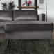 Lizzely Garden & Living Hoekbank design Lizza 270cm bank donkergrijs velvet loungebank zowel links als rechts bankstel Lizzely Garden & Living Hoekbank design Lizza 270cm bank donkergrijs velvet loungebank zowel links als rechts bankstel