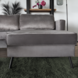 Lizzely Garden & Living Hoekbank design Lizza 270cm bank grijs velvet loungebank zowel links als rechts bankstel Lizzely Garden & Living Hoekbank design Lizza 270cm bank grijs velvet loungebank zowel links als rechts bankstel
