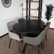Lizzely Garden & Living Eettafel ovaal 160cm Rato zwart ovale tafel Lizzely Garden & Living Eettafel ovaal 160cm Rato zwart ovale tafel