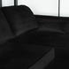 Lizzely Garden & Living Hoekbank design Darsiono 280cm bank zwart velvet loungebank zowel links als rechts bankstel Lizzely Garden & Living Hoekbank design Darsiono 280cm bank zwart velvet loungebank zowel links als rechts bankstel