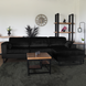 Lizzely Garden & Living Hoekbank design Darsiono 280cm bank zwart velvet loungebank zowel links als rechts bankstel Lizzely Garden & Living Hoekbank design Darsiono 280cm bank zwart velvet loungebank zowel links als rechts bankstel