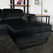 Lizzely Garden & Living Hoekbank design Darsiono 280cm bank zwart velvet loungebank zowel links als rechts bankstel Lizzely Garden & Living Hoekbank design Darsiono 280cm bank zwart velvet loungebank zowel links als rechts bankstel