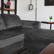 Lizzely Garden & Living Hoekbank design Darsiono 280cm bank grijs velvet loungebank zowel links als rechts bankstel Lizzely Garden & Living Hoekbank design Darsiono 280cm bank grijs velvet loungebank zowel links als rechts bankstel