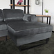 Lizzely Garden & Living Hoekbank design Darsiono 280cm bank grijs velvet loungebank zowel links als rechts bankstel Lizzely Garden & Living Hoekbank design Darsiono 280cm bank grijs velvet loungebank zowel links als rechts bankstel