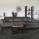 Lizzely Garden & Living Hoekbank design Darsiono 280cm bank grijs velvet loungebank zowel links als rechts bankstel Lizzely Garden & Living Hoekbank design Darsiono 280cm bank grijs velvet loungebank zowel links als rechts bankstel