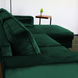 Lizzely Garden & Living Hoekbank design Darsiono 280cm bank donkergroen velvet loungebank zowel links als rechts bankstel Lizzely Garden & Living Hoekbank design Darsiono 280cm bank donkergroen velvet loungebank zowel links als rechts bankstel