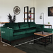 Lizzely Garden & Living Hoekbank design Darsiono 280cm bank donkergroen velvet loungebank zowel links als rechts bankstel Lizzely Garden & Living Hoekbank design Darsiono 280cm bank donkergroen velvet loungebank zowel links als rechts bankstel