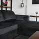 Lizzely Garden & Living Hoekbank design Darsiono 280cm bank antraciet velvet loungebank zowel links als rechts bankstel Lizzely Garden & Living Hoekbank design Darsiono 280cm bank antraciet velvet loungebank zowel links als rechts bankstel