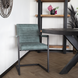 Lizzely Garden & Living Eetkamerstoel met armleuning groen Noor industrieel design eetstoel Lizzely Garden & Living Eetkamerstoel met armleuning groen Noor industrieel design eetstoel