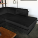 Lizzely Garden & Living Hoekbank design Puckerto 290cm bank velvet zwart hoek loungebank rechts bankstel Lizzely Garden & Living Hoekbank design Puckerto 290cm bank velvet zwart hoek loungebank rechts bankstel