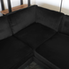 Lizzely Garden & Living Hoekbank design Puckerto 290cm bank velvet zwart hoek loungebank rechts bankstel Lizzely Garden & Living Hoekbank design Puckerto 290cm bank velvet zwart hoek loungebank rechts bankstel