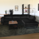 Lizzely Garden & Living Hoekbank design Puckerto 290cm bank velvet zwart hoek loungebank rechts bankstel Lizzely Garden & Living Hoekbank design Puckerto 290cm bank velvet zwart hoek loungebank rechts bankstel
