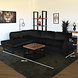 Lizzely Garden & Living Hoekbank design Puckerto 290cm bank velvet zwart hoek loungebank links bankstel Lizzely Garden & Living Hoekbank design Puckerto 290cm bank velvet zwart hoek loungebank links bankstel