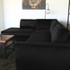 Lizzely Garden & Living Hoekbank design Puckerto 290cm bank velvet zwart hoek loungebank links bankstel Lizzely Garden & Living Hoekbank design Puckerto 290cm bank velvet zwart hoek loungebank links bankstel