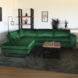 Lizzely Garden & Living Hoekbank design Puckerto 290cm bank velvet donkergroen hoek loungebank links bankstel Lizzely Garden & Living Hoekbank design Puckerto 290cm bank velvet donkergroen hoek loungebank links bankstel