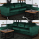Lizzely Garden & Living Hoekbank design Darsiono 280cm bank donkergroen velvet loungebank zowel links als rechts bankstel Lizzely Garden & Living Hoekbank design Darsiono 280cm bank donkergroen velvet loungebank zowel links als rechts bankstel