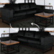 Lizzely Garden & Living Hoekbank design Darsiono 280cm bank zwart velvet loungebank zowel links als rechts bankstel Lizzely Garden & Living Hoekbank design Darsiono 280cm bank zwart velvet loungebank zowel links als rechts bankstel