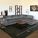 Lizzely Garden & Living Hoekbank design Puckerto 290cm bank velvet grijs hoek loungebank rechts bankstel Lizzely Garden & Living Hoekbank design Puckerto 290cm bank velvet grijs hoek loungebank rechts bankstel
