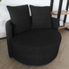 Lizzely Garden & Living Fauteuil loveseat teddy zwart draaibare fauteuil Lizzely Garden & Living Fauteuil loveseat teddy zwart draaibare fauteuil