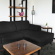 Lizzely Garden & Living Hoekbank design Lizza 270cm bank zwart teddy loungebank zowel links als rechts bankstel Lizzely Garden & Living Hoekbank design Lizza 270cm bank zwart teddy loungebank zowel links als rechts bankstel
