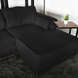 Lizzely Garden & Living Hoekbank design Lizza 270cm bank zwart teddy loungebank zowel links als rechts bankstel Lizzely Garden & Living Hoekbank design Lizza 270cm bank zwart teddy loungebank zowel links als rechts bankstel